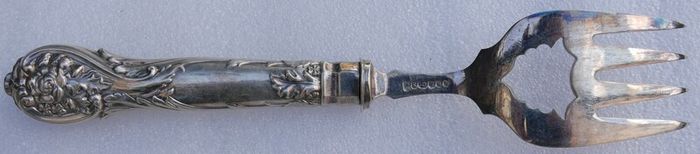Antique Large Ornate Silver plate Fish server set McDowell's of Dublin Floral etched with original box
