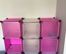 Pink & White 9 Cube Storage Organizer