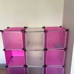 Pink & White 9 Cube Storage Organizer