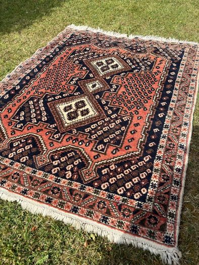 Vintage Turkish Hand Made wool Rug 158 x 118 cms