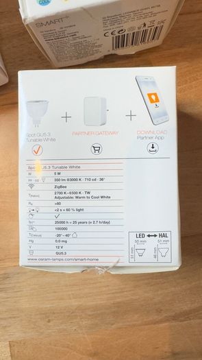 OSRAM SMART Zigbee GU5.3 LED Spotlights New Boxed