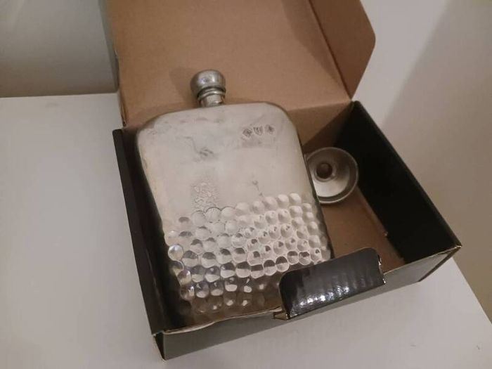 Pinder pewter flask