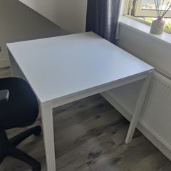 Office chair and white desk