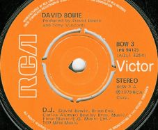 David Bowie - D.J./Repetition 7" Vinyl 1979