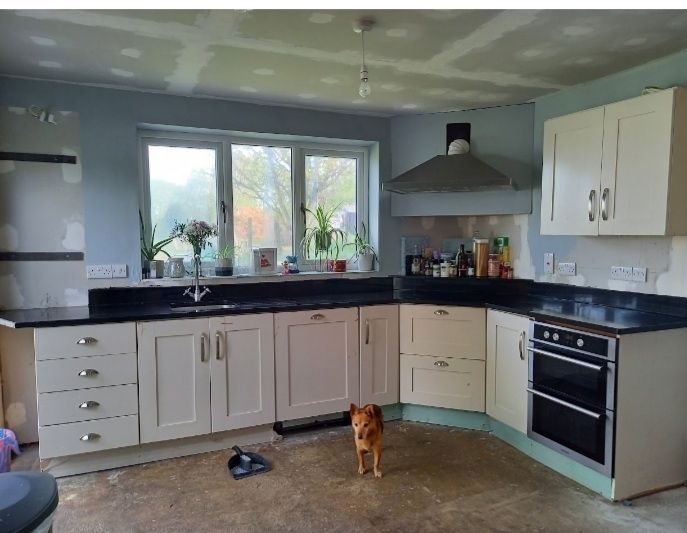 Black granite worktops