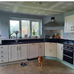 Black granite worktops