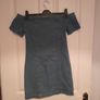 New Look off the shoulder Denim dress Image 4