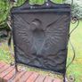 Arts & Crafts hammered copper fire screen with wrought iron frame Image 7