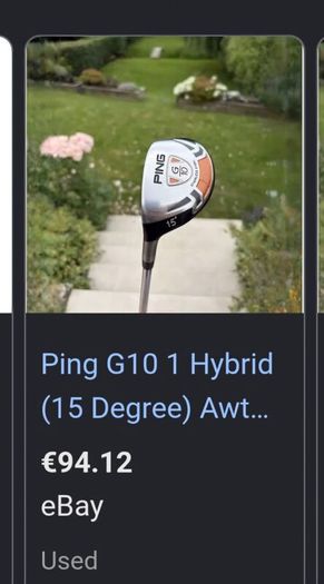 Ping G10 15 Hybrid, Left Handed, with Headcover