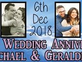 Wedding Anniversary Party Banner Personalised to your needs - just ask?