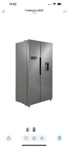 Hoover 521L American Fridge Freezer Stainless Steel HHSBSO6174XK