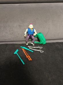 Teenage Mutant Ninja Turtle 1989 Usagi Yojimbo Action Figure Cake Topper Tall No Ears and lots of ninja tutrle weapons from 90s  bundle