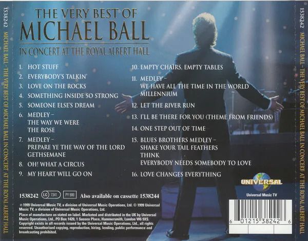 Free Postage! The Very Best of Michael Ball: In Concert at the Royal Albert Hall. CD.