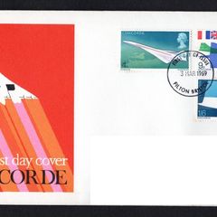 1969 Great Britain First Flight of Concorde Commemorative Stamps Addressed First Day Cover (FDC).