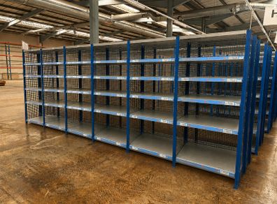 6 Bays Joined Used Shelving / Racking Large Qtys