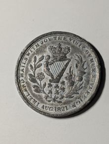 1821 Medal,Kings visit to Ireland