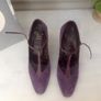 Vintage Collector 80s Christian Dior Pumps Salome in Velours Suede Prune Image 2