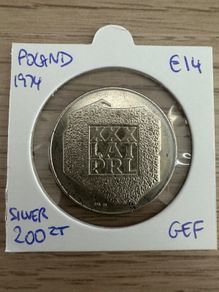 Poland 200 Zlotych (Silver) 1974 GEF