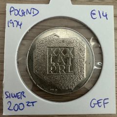 Poland 200 Zlotych (Silver) 1974 GEF