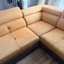 Corner Sofa Bed  Mustard Gold, Recently Cleaned, with Bedding Storage Box Image 3