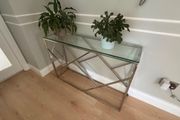 Glass &amp; Chrome Hall table
