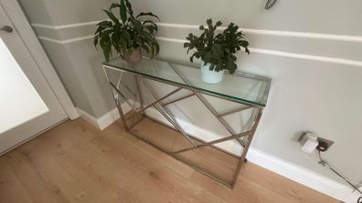 Glass & Chrome Hall table