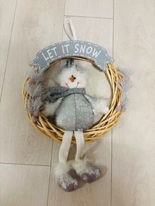 Christmas Hanging Decoration, Let it Snow Door Wreath