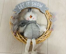 Christmas Hanging Decoration, Let it Snow Door Wreath