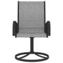 Garden Swivel Chairs 2 pcs Textilene and Steel Grey Image 2