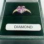 9ct gold natural ruby & diamond cluster ring Image 2
