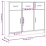 Sideboard Old Wood 91x28x75 cm Engineered Wood Image 4