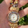 Vintage women's quartz watch "Visage" with natural stones. Image 3