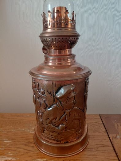vintage French oil lamp