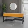 Ashton Modern Upholstered Bench with Shoe Rack Image 9