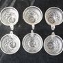 6 Vintage Pressed Glass  Wexford Punch Cups by Anchor Glass Co. USA. Image 2