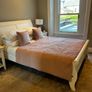 White Wooden Queen Sleigh Bed Image 2