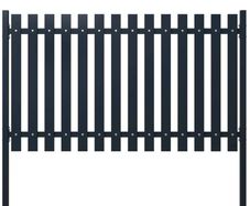 Fence Panel Anthracite 174.5x75 cm Powder-coated Steel
