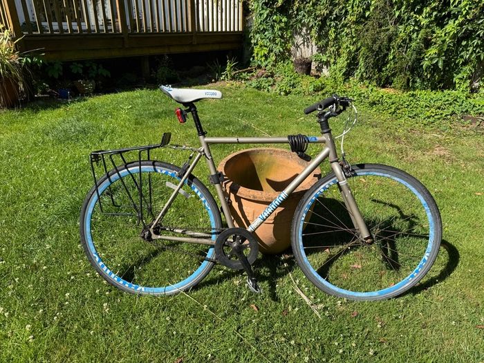 Old single speed, lights and lock included
