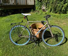 Old single speed, lights and lock included