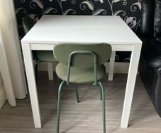 IKEA White Table And 2 Chairs