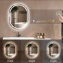 LED Bathroom Mirror Antifog Demister Clock 60x80cm Image 6
