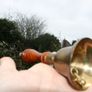 Vintage Brass Bell With Wooden Handle Image 2