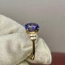 Gold Ring with Tanzanite and Diamonds Image 10