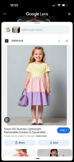 Shein colourblock dress for girls