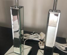 2 x Mirrored Lamp Stands