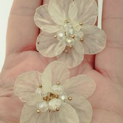 Delicate flower earrings.
