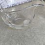 Vintage IRISH Glass Gravy or Sauce Boat with Ladle, Etched Celtic Harp and Flowers, 4" H, Elegant Holiday Table Serveware, Clear Glass Ladle Image 3