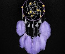Dream Catcher with Light Handmade Sweet Dream Catchers with Lights Girl Bedroom Accessories Wall Hanging Decoration Blessing Gift (FREE POSTAGE)