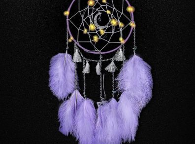 Dream Catcher with Light Handmade Sweet Dream Catchers with Lights Girl Bedroom Accessories Wall Hanging Decoration Blessing Gift (FREE POSTAGE)