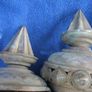 Two antique copper metal finials Image 8